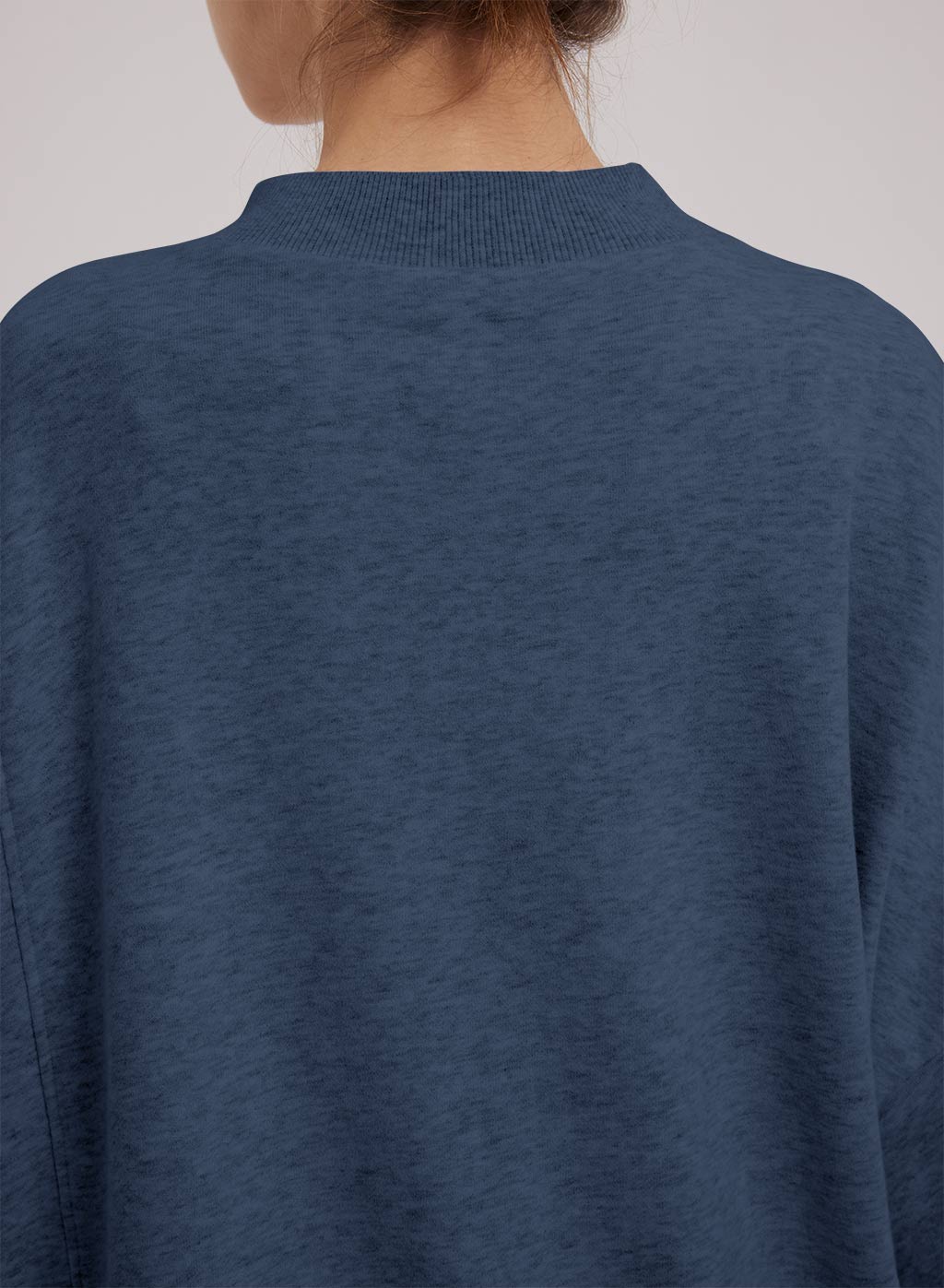 Drawstring Hem Cotton Sweatshirt Black