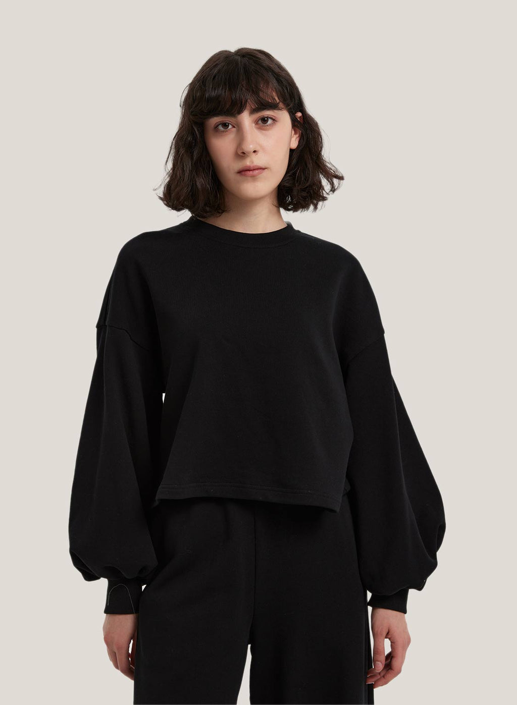 puff sleeve sweatshirt