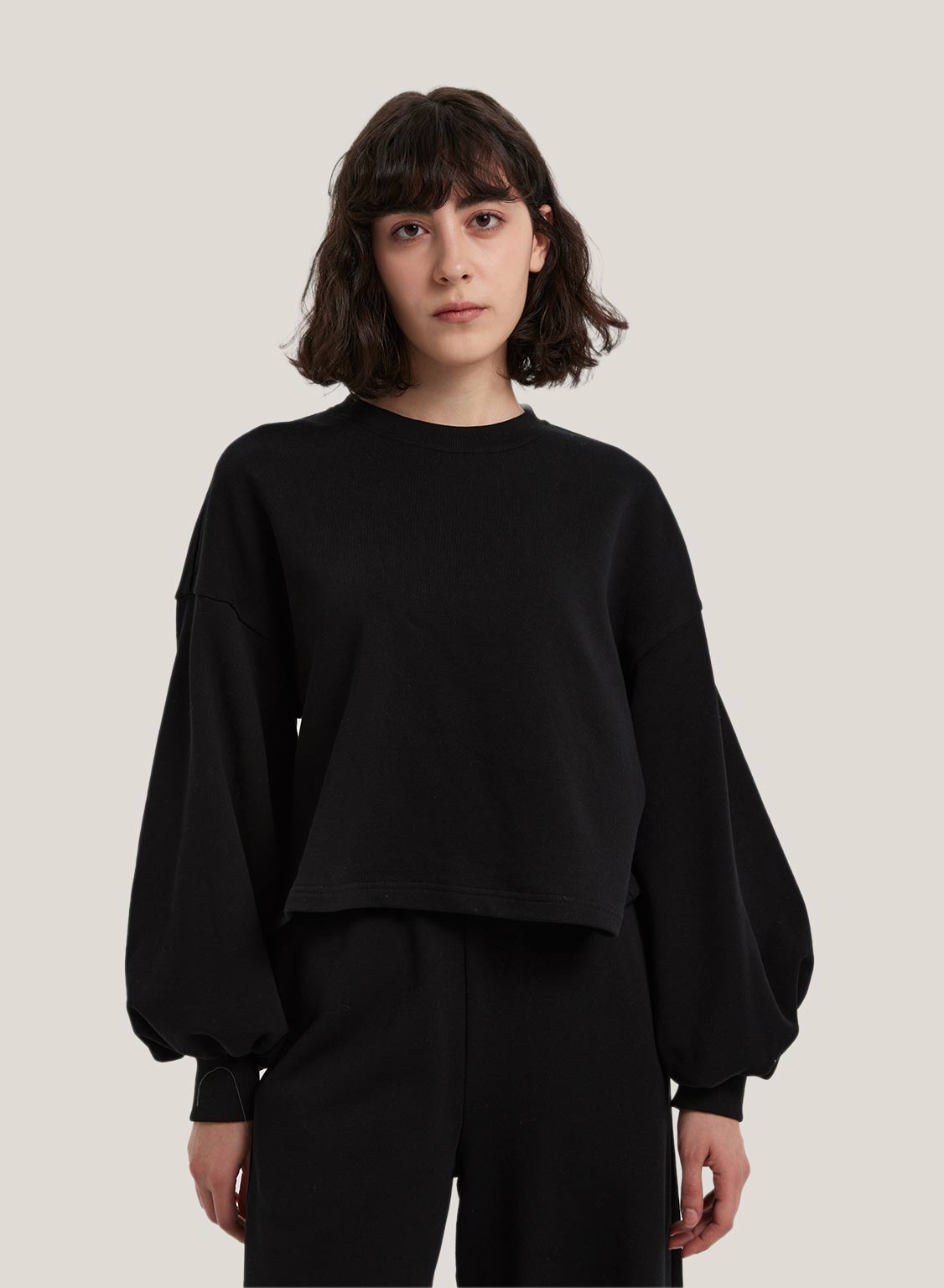 Drop-Shoulder 100% Cotton Sweatshirt