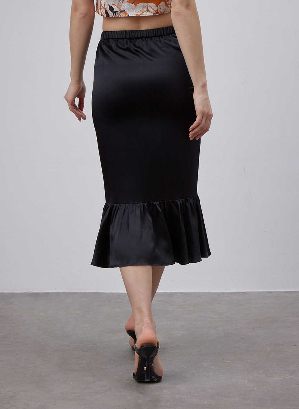 Mermaid Satin Midi Skirt image 1