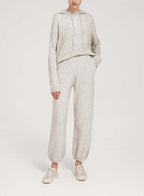 Fine-Knit Pure Merino Wool Hoodie Set - Ivory, XS image
