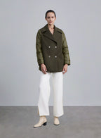 Double Breasted Pachwork Wool Jacket image 0