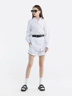 Solid Longsleeve Shirt &amp; Shorts Set image 1