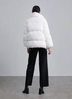 Turtle Neck Press Button Puffer Jacket image 1