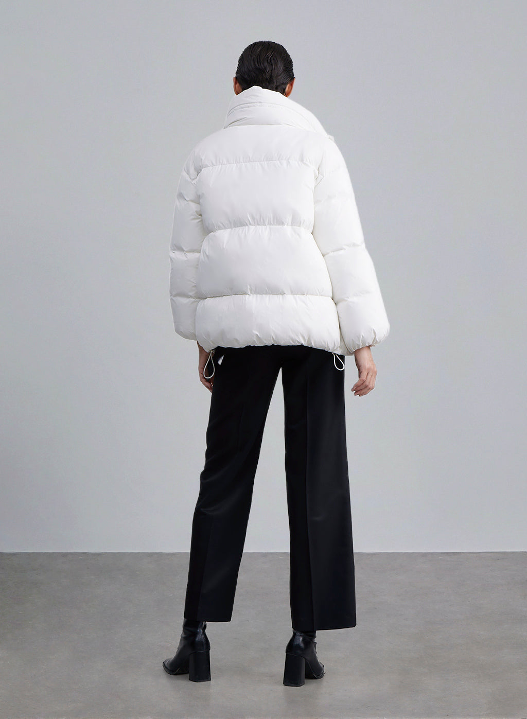 Turtle Neck Press Button Puffer Jacket image 1