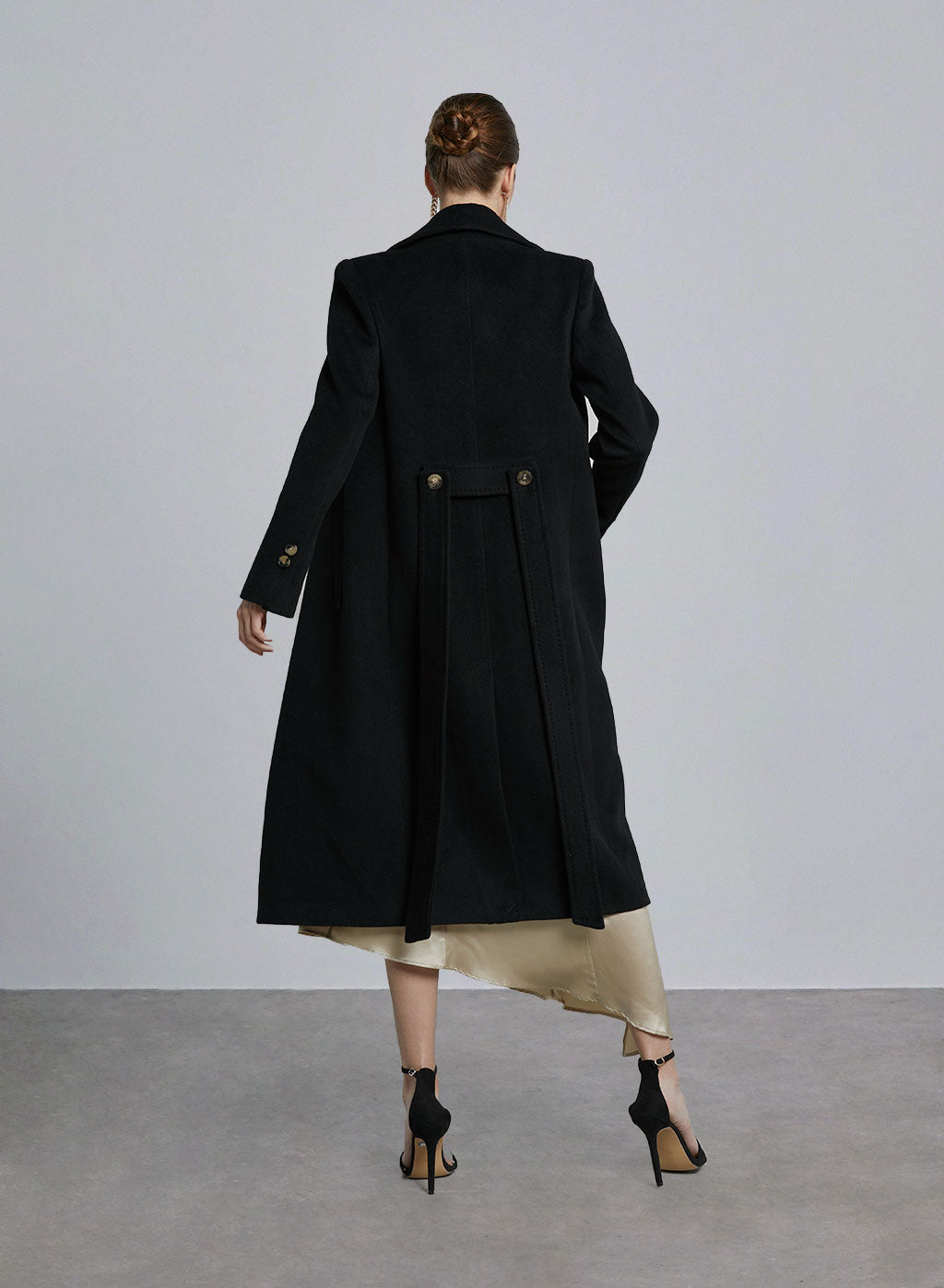 Back Vent Double Breasted Wool Coat image 1