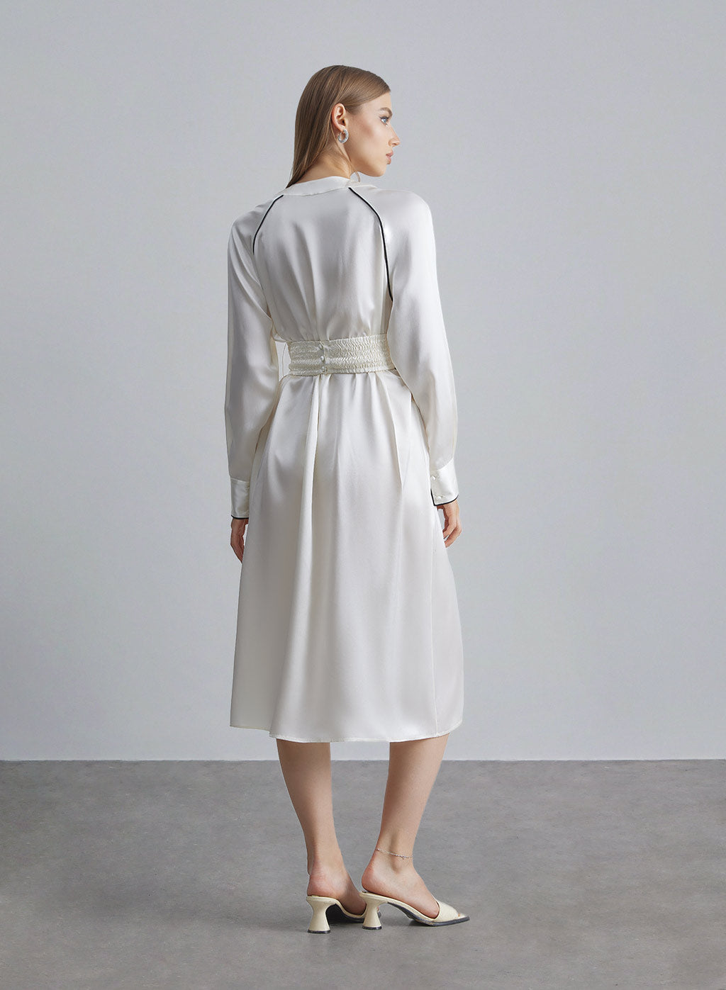 Wide Belt Silk Pajama Robe image 1