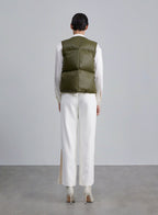 Round Neckline Puffer Vest image 1