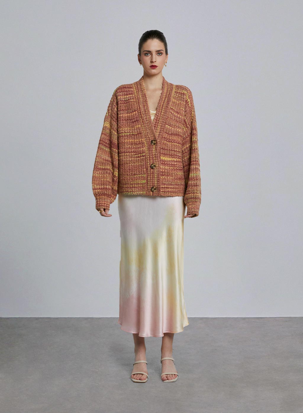 Puff Sleeve Wool-Blend Cardigan - Multiple Colour, S image