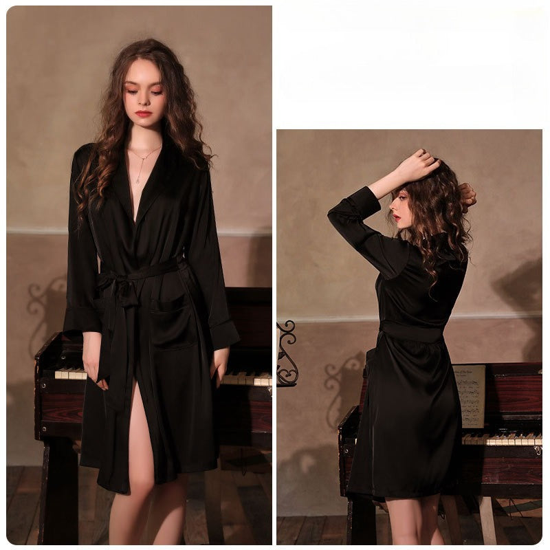 Deep v silk pajamas