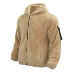 Plush Hooded Jacket Men's Autumn And Winter Fleece Double-sided Wear Warm Coat With Zipper Loose Casual Jacket Outdoor Clothing image 9