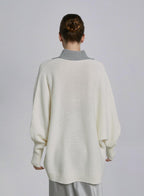 Irregular Merino Wool Patchwork Sweater image 1