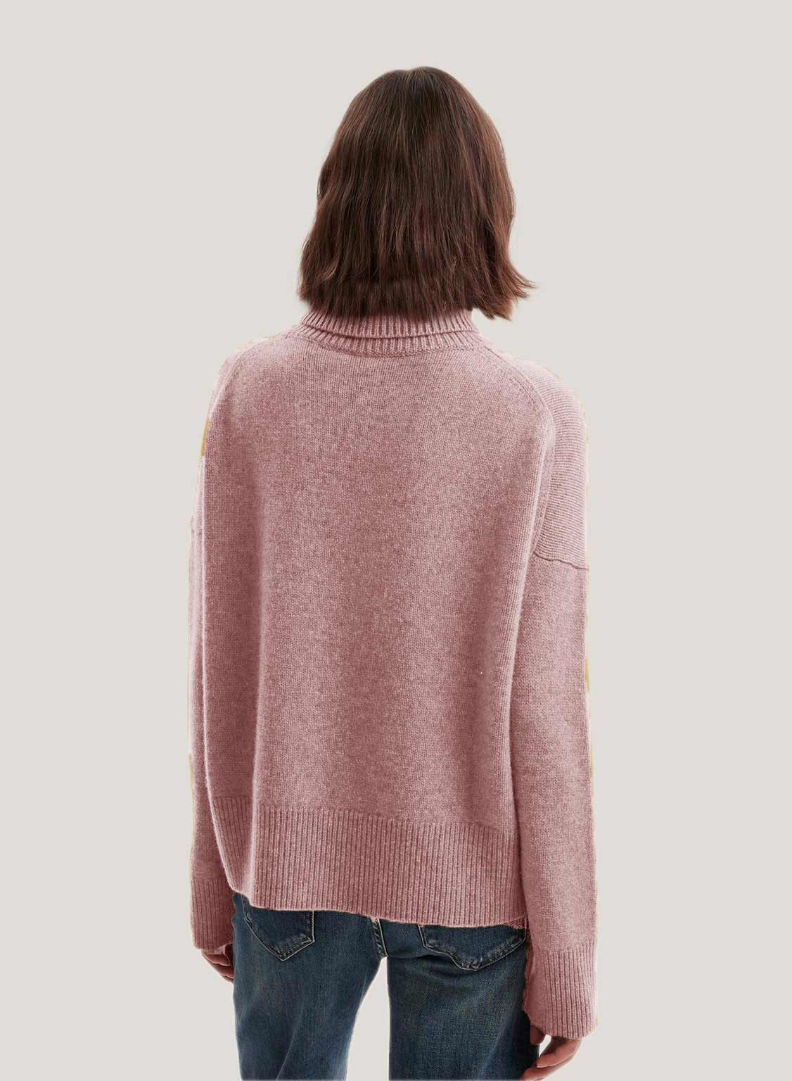 Roll-Neck Pure Cashmere Pullover Sweater image 1
