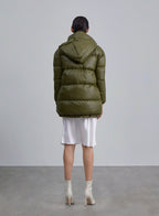 Drawstring Hem Hooded Puffer Jacket image 1