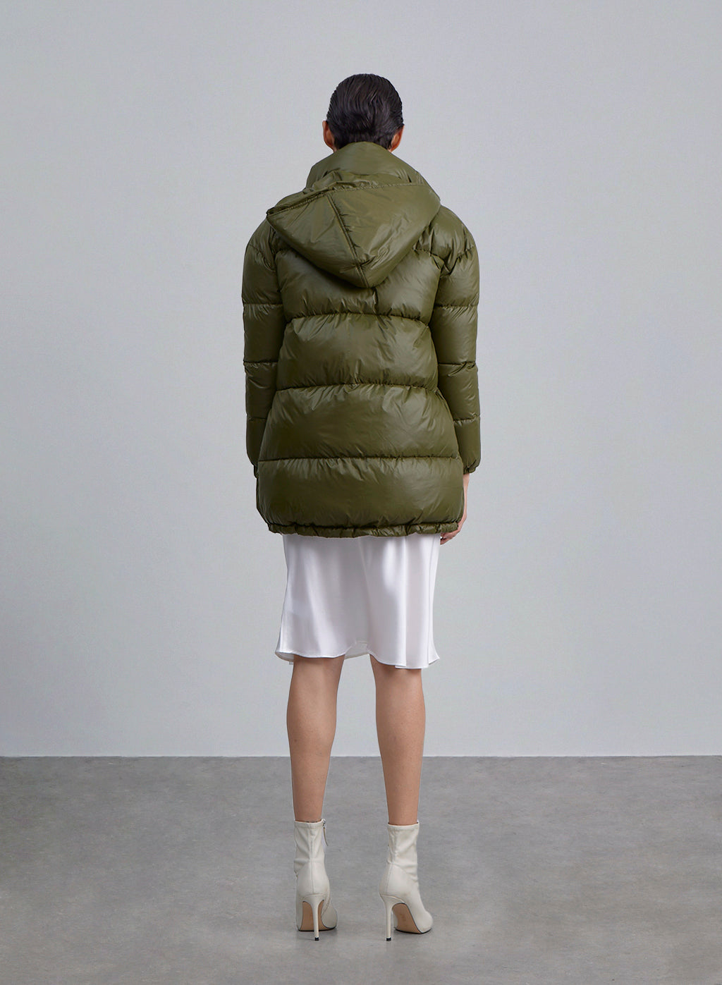 Drawstring Hem Hooded Puffer Jacket image 1