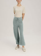Wide-Leg Wool-Cashmere Trouser With Pocket - Lake Blue, XS image