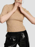 Roll Neck Sweater with Elbow-length Sleeves image 0