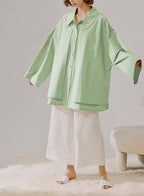 Double Layer Crisp Shirt - Grass Green, M image