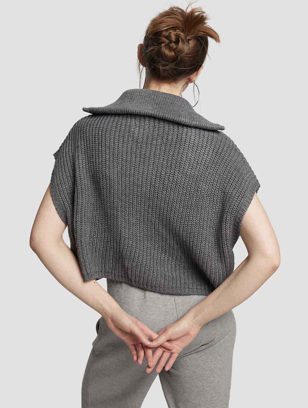Half Batwing-sleeved Sweater image 1