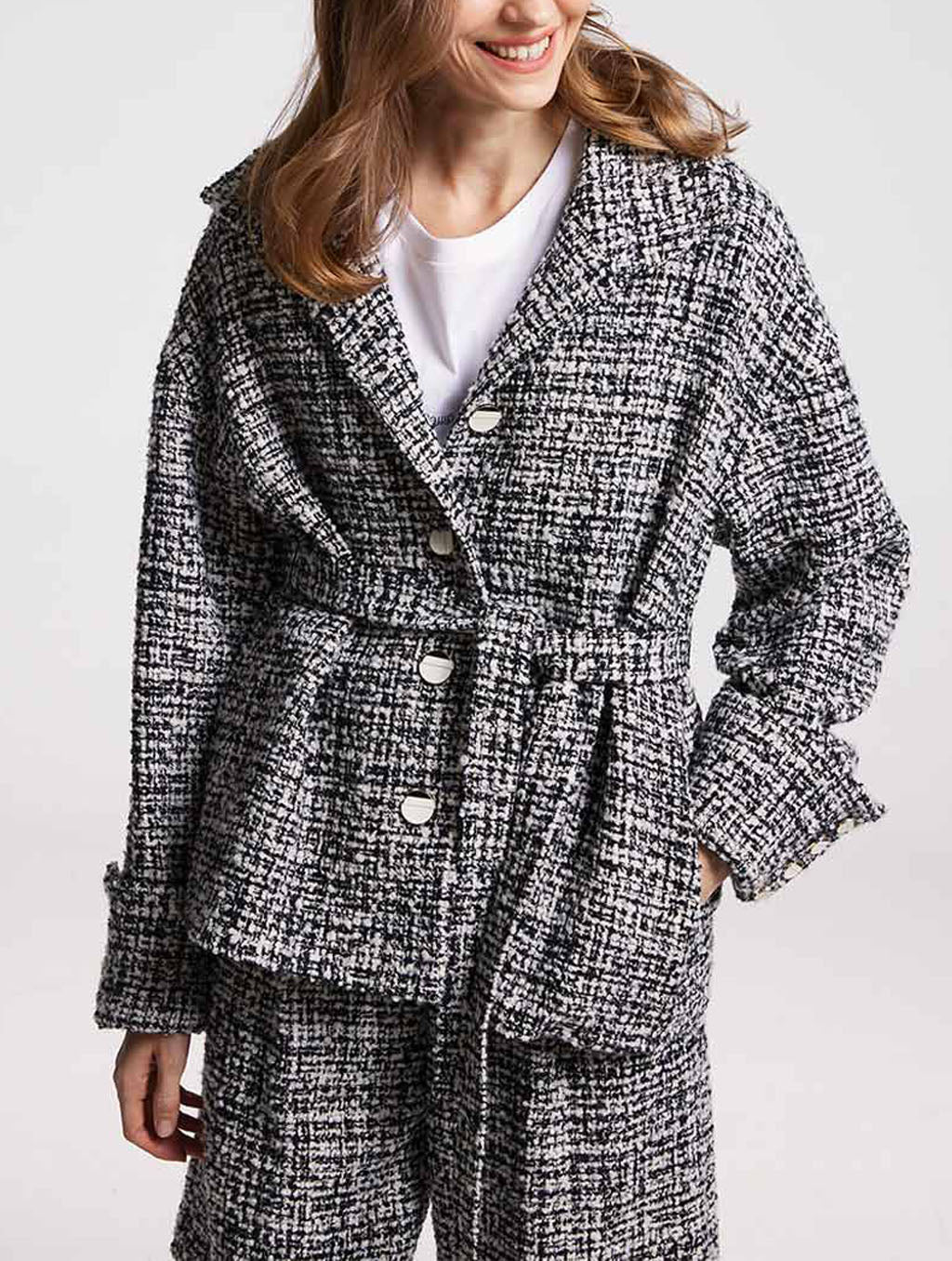 Tweed Belted Coat image 0