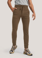 Tapered-Leg Drawstring Camel Hair Wool Blend Jogger - Camel, XL image