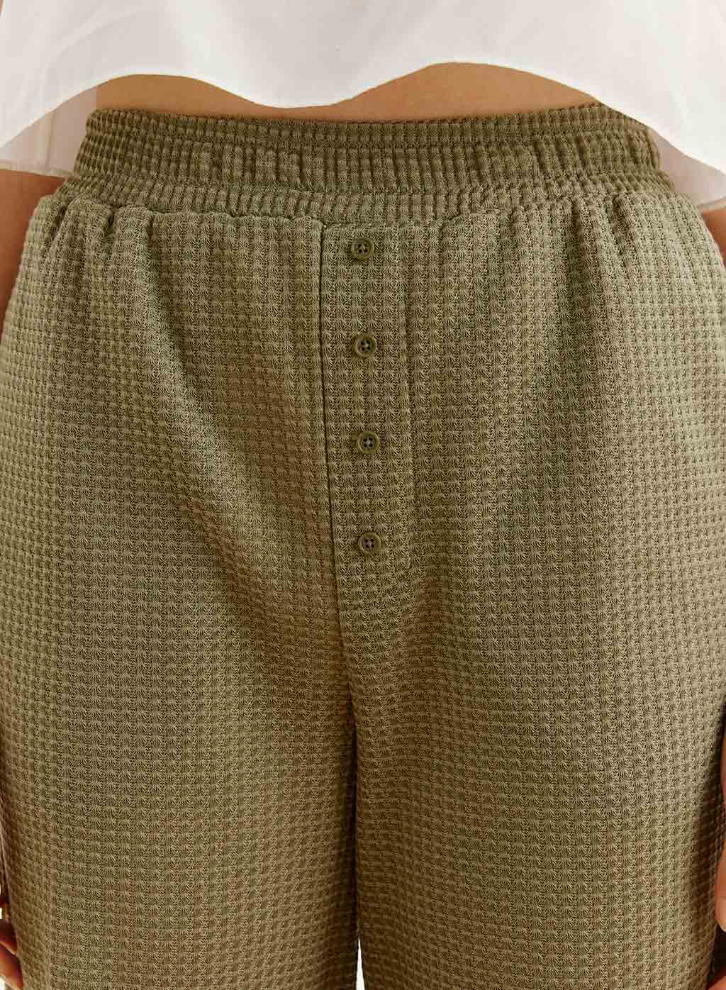 Elasticated Cropped Pants