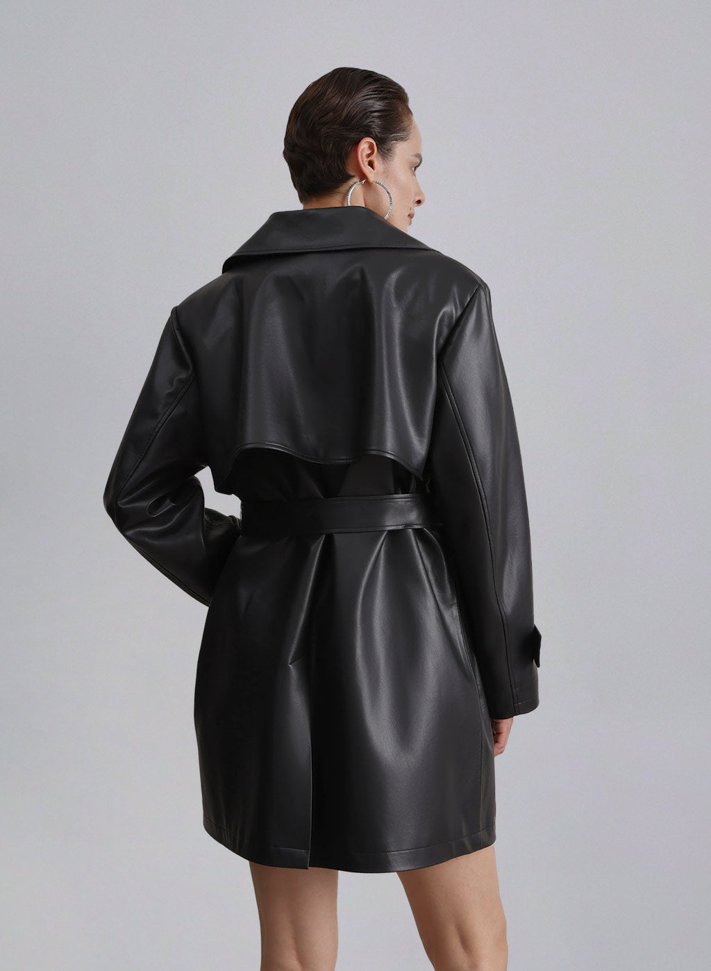 Maison Faux Leather Cropped Windbreaker image 1