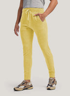 Tapered-Leg Wool-Cashmere Drawstring Jogger - Yellow, XS image