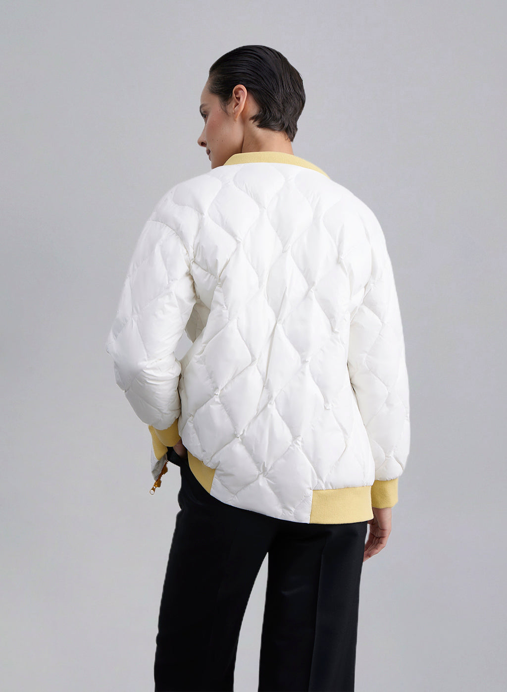 Colorblock Quilted Down Jacket image 1