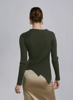 Asymmetric Seam Detail Sweater image 1