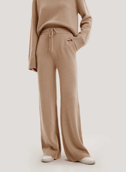 Wide-Leg Wool-Cashmere Knitted Pants image 0
