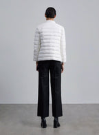 Ivory Woven Padded Puffer Jacket image 1
