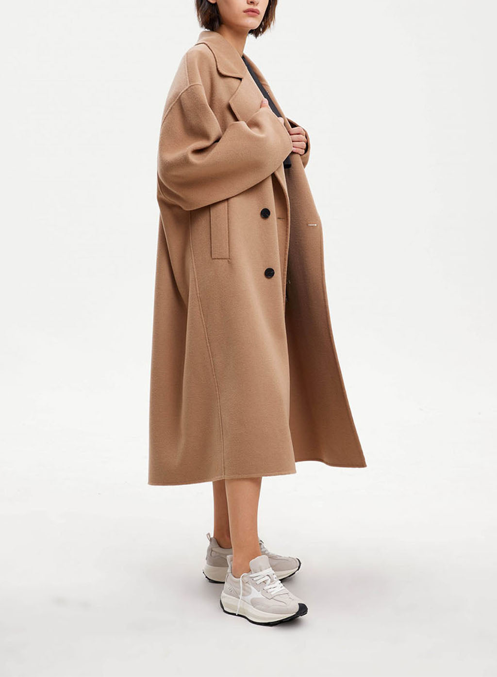 Double-breasted Straight Wool Coat image 1