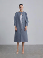 Jackie Belted Double-faced Coat - Gray, S image