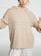Fine Knit Hoodie - Light Flesh, M image