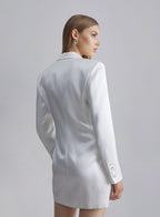 Double-breasted Satin Suit Dress image 1