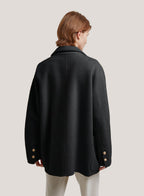 Peaked Lapel Wool Coat image 1