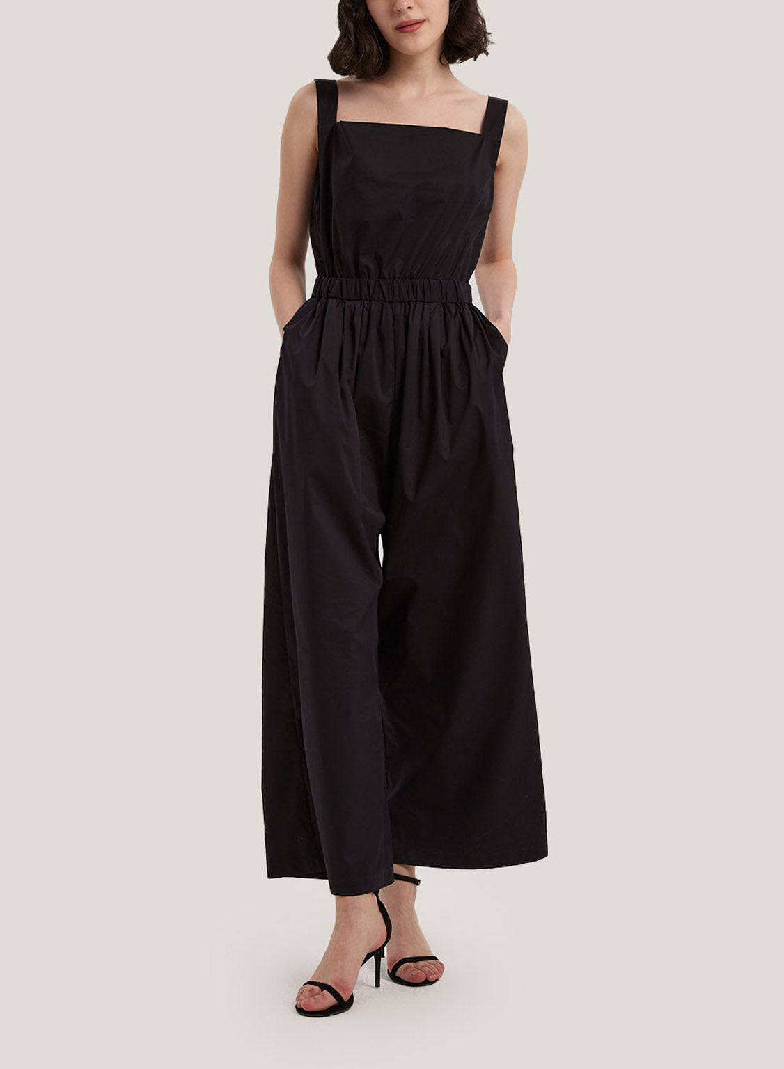 Smocked-Bodice Cotton Jumpsuit image 0