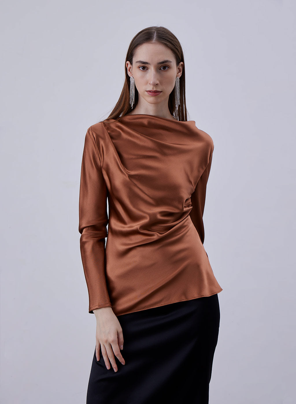 Draped Silk Blouse image 0