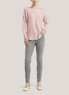 Boatneck Oversized Cashmere Sweater - Pink, L image