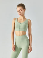 Energy Front-Zip Sports Bra - Fern, L image