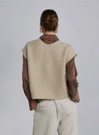 Pointelle-Knit Crewneck Slipover image 1