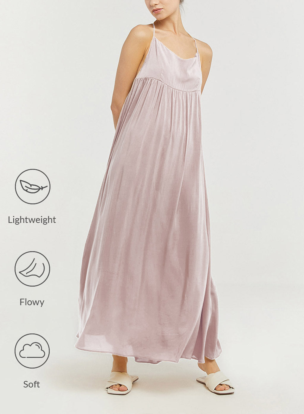 Backless Halter Dress - Oat, L image