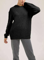 Relaxed Wool-Cashmere Hoodie - Black, M image