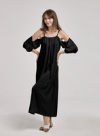 Fluffy Cold Shoulder Dress
