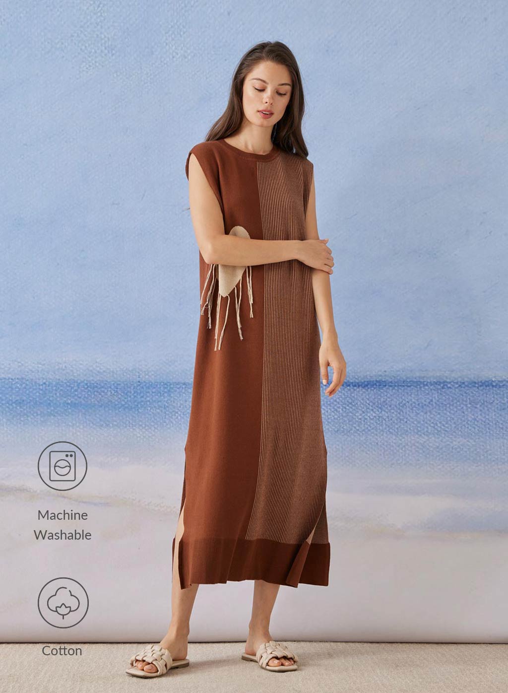 Heart-Tassel Sleeveless Dress