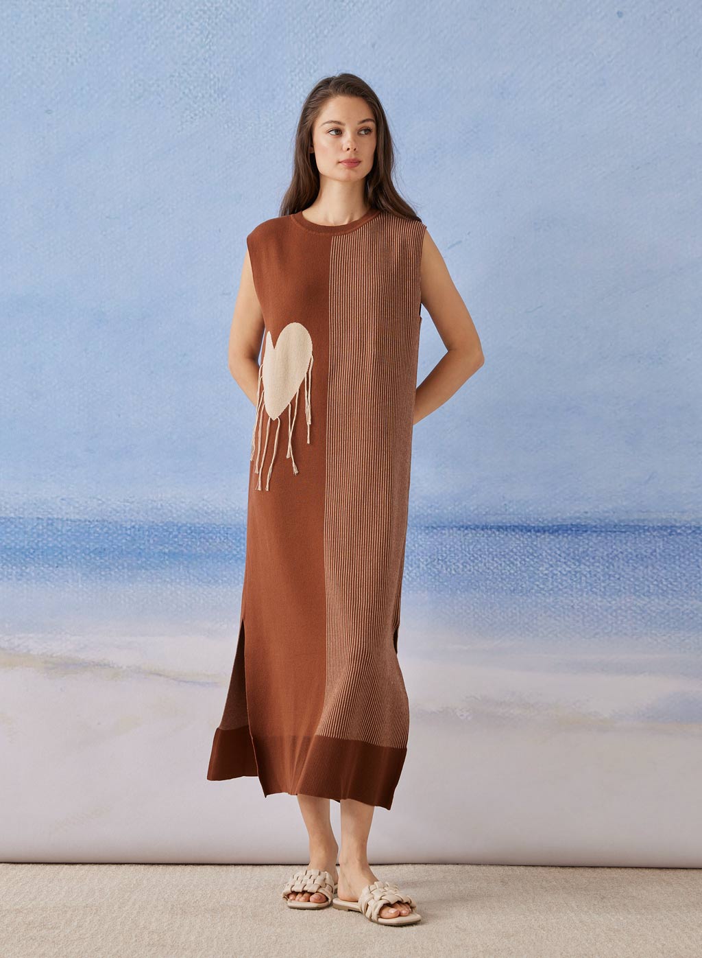 Heart-Tassel Sleeveless Dress