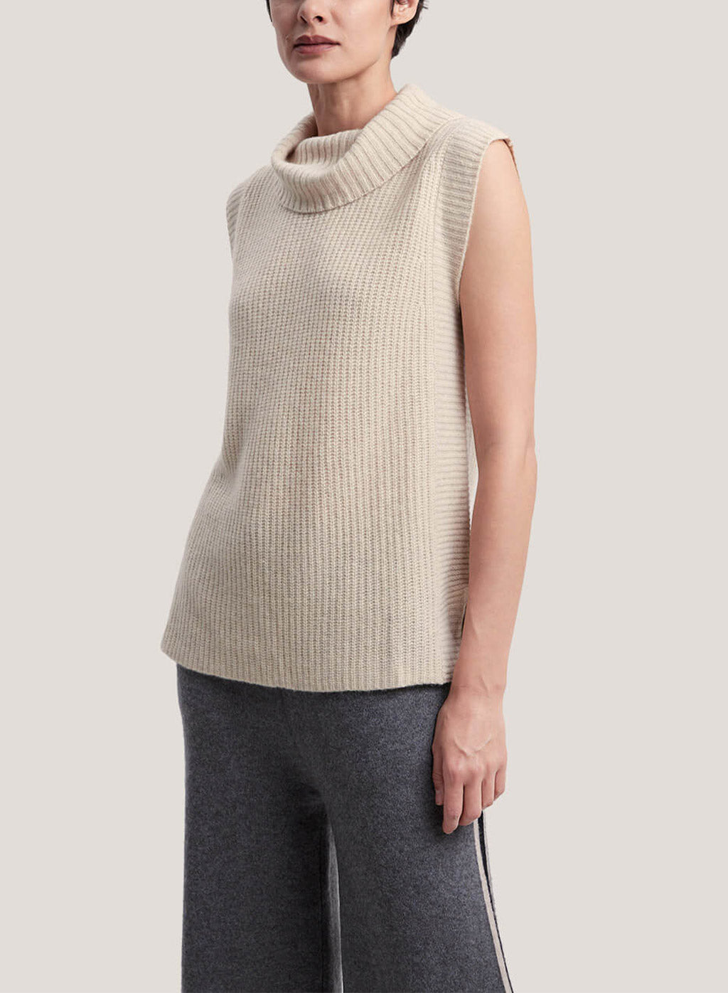 High Neck Yak Wool Vest