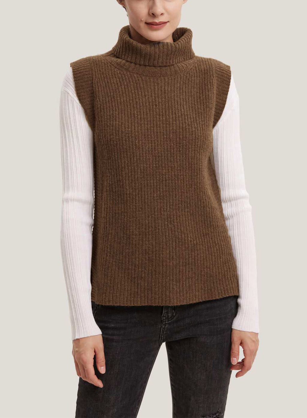 High Neck Yak Wool Vest