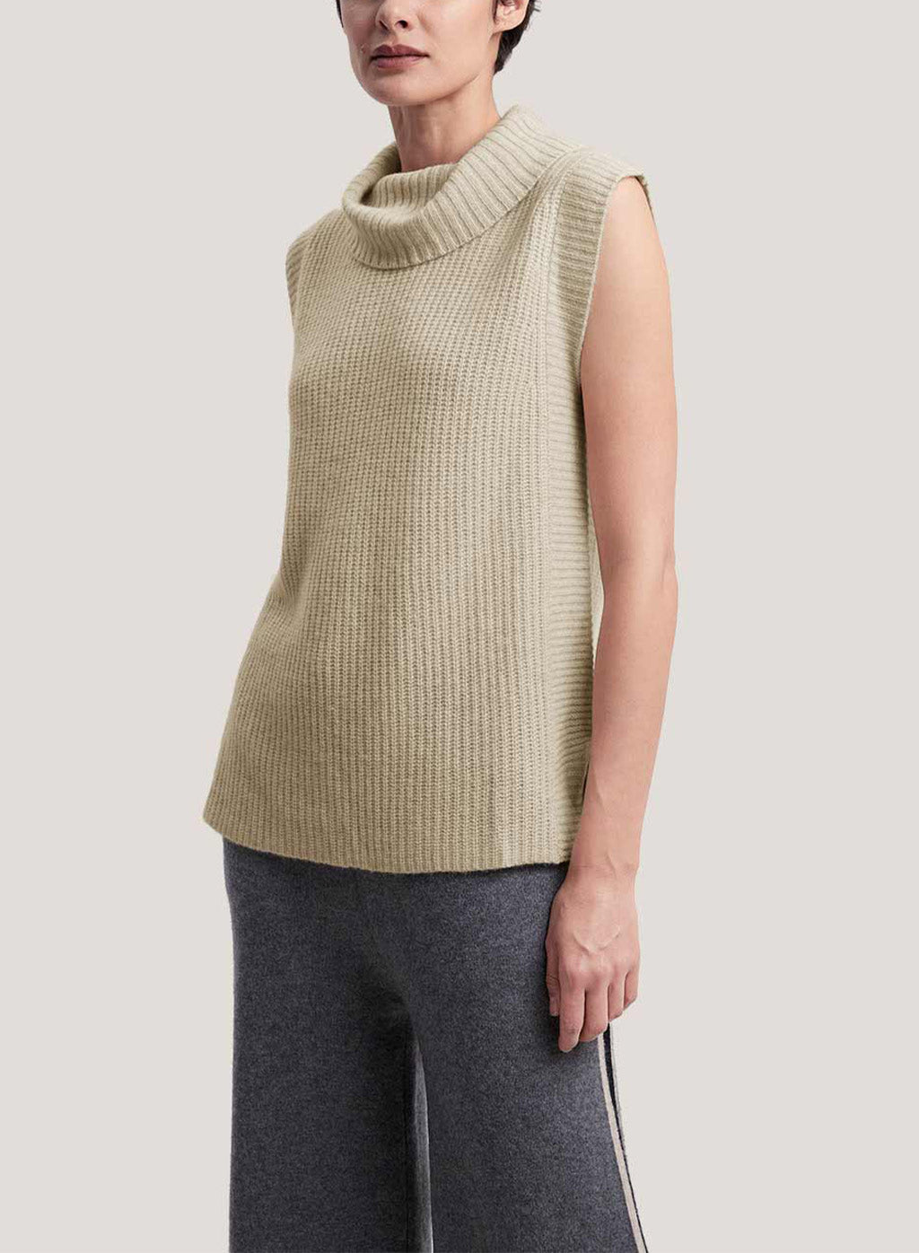 High Neck Yak Wool Vest